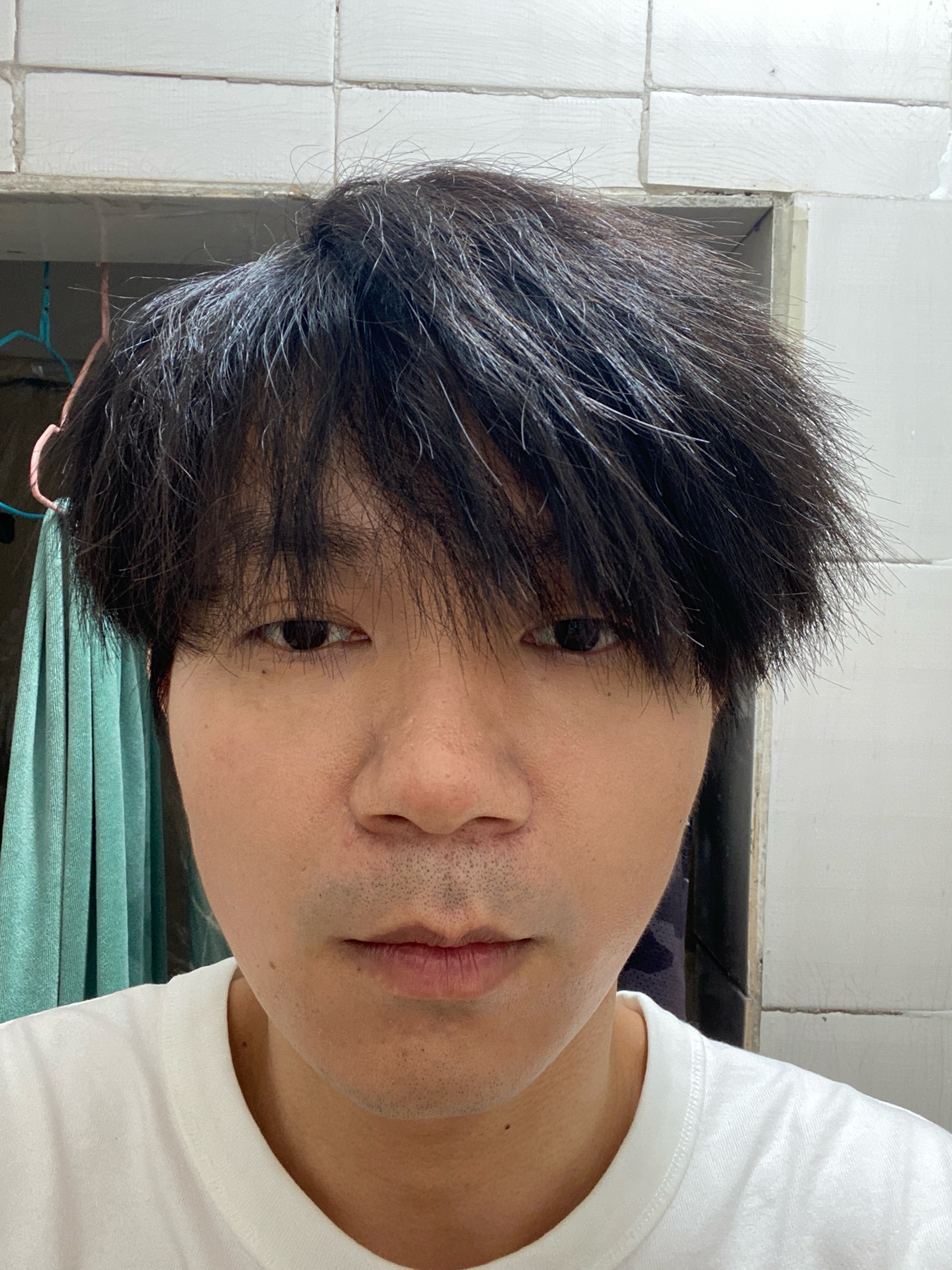 第二张:洗完头没吹的样子